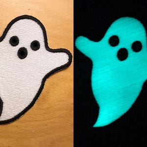 Ghost Buddy Patch Set - Glow - Fuzzy - Shimmer - Holographic - Pink - Rainbow