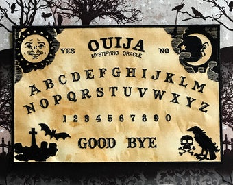Giant OUIJA BOARD Back Patch with Planchette