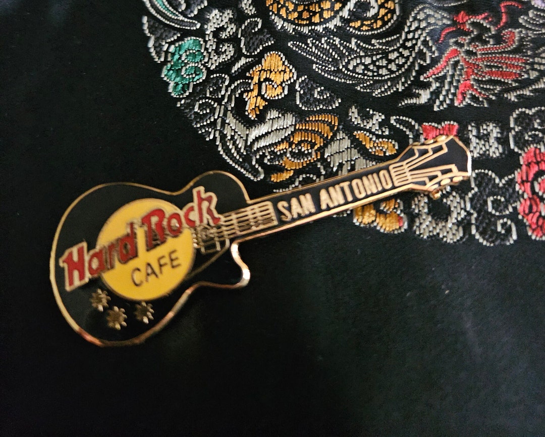 Vintage Hard Rock Cafe San Antonio, Texas Guitar Pin San Antonio Hard