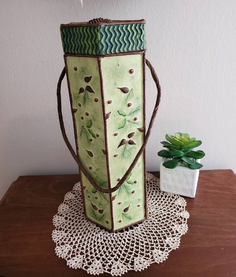 Vintage Wine Canister Slipper Storage Box Holiday Gift Picnic Wine