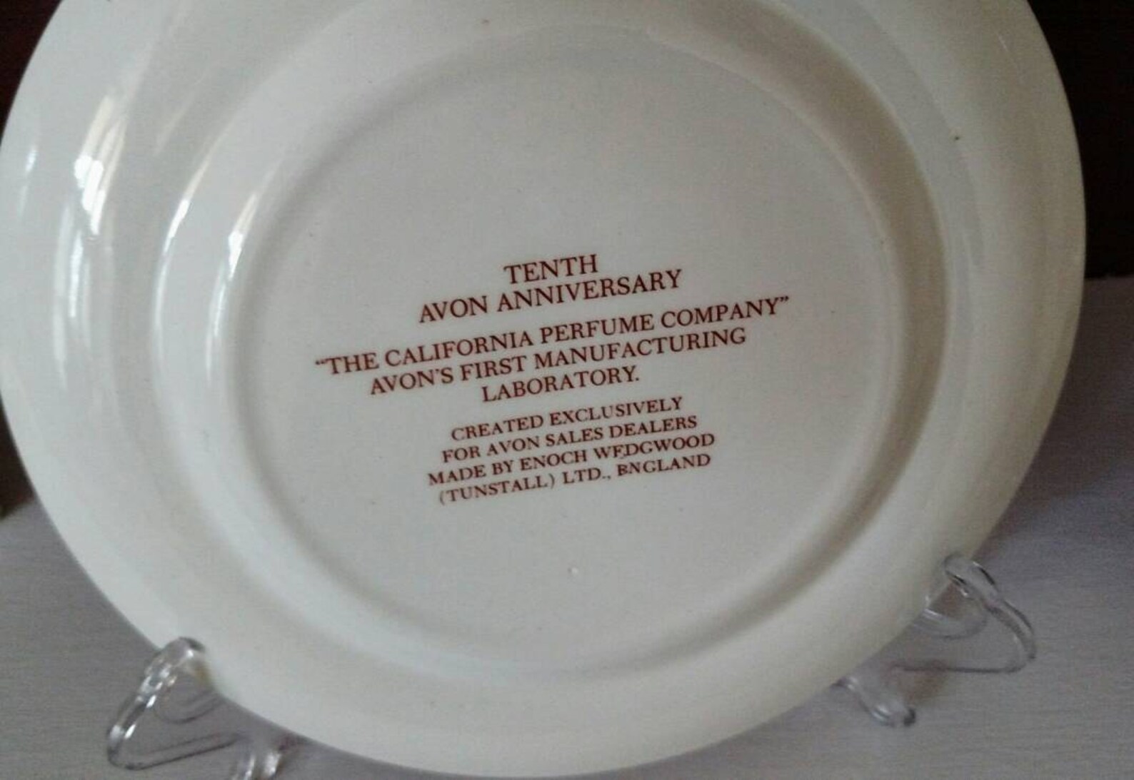 Vintage Avon Plates Tenth Anniversary Avon Plate Fifteenth Etsy