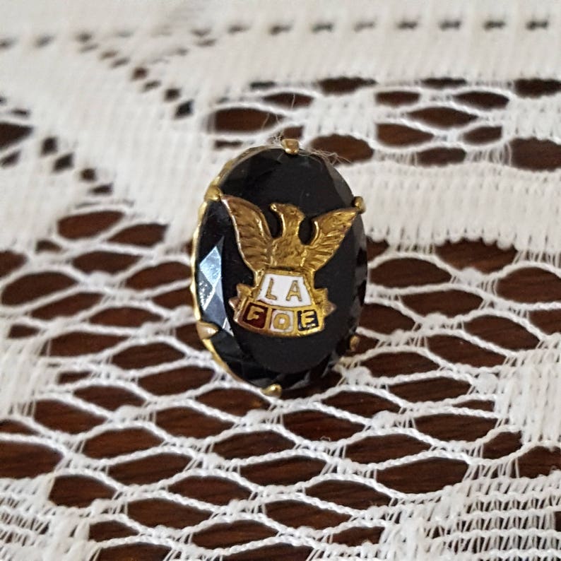 Vintage Lapel Pins Eagles Hat Pins Eagles Collar Pin Onyx Jewelry Men's