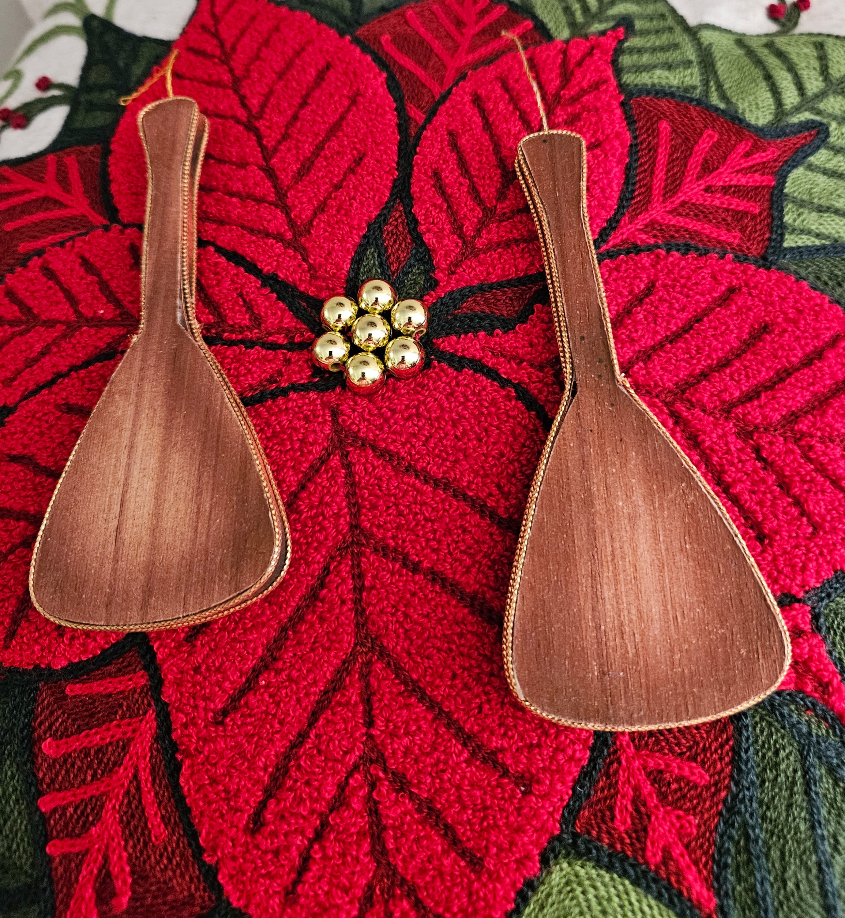 Vintage Mandolin Wood Hanging Ornaments Musical Holiday Tree Ornaments Gifts for Musicians
