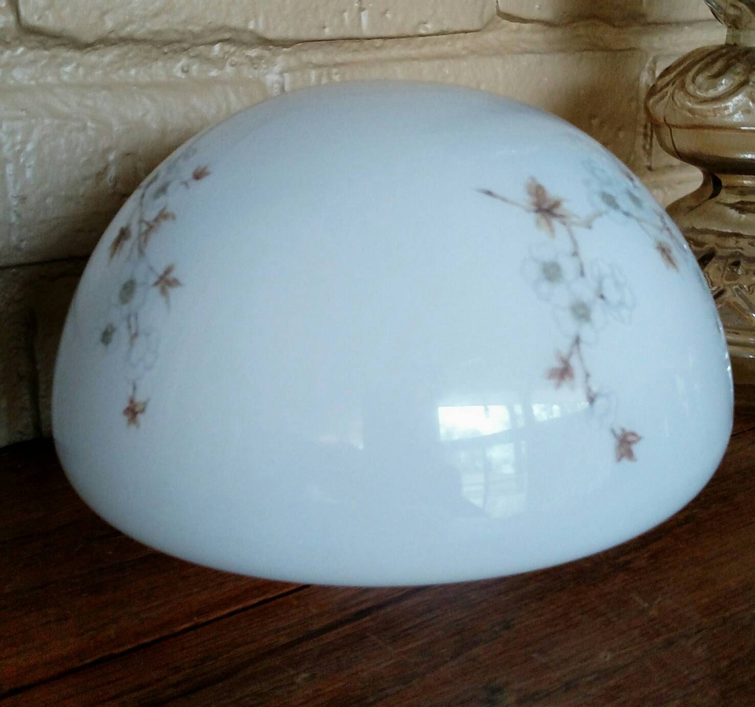 Vintage Light Globe Floral Glass Globe Light Cover indoor Etsy