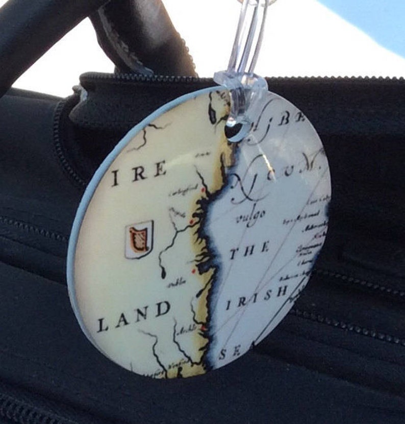 Luggage Tags Ireland Old World Map Set of 2 Etsy Canada