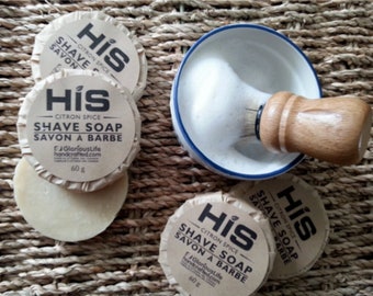 HIS Shaving Soap - 60g Puck - Mens Shaving Soap, Shave Soap, Mens Soap, Beard Soap, Fathers Day Gift, Groomsmen Gift, Natural Soap