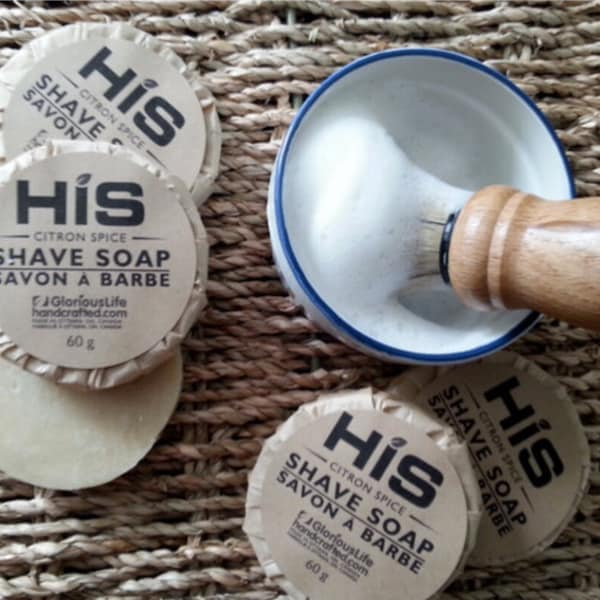 HIS Shaving Soap - 60g Puck - Mens Shaving Soap, Shave Soap, Mens Soap, Beard Soap, Fathers Day Gift, Groomsmen Gift, Natural Soap