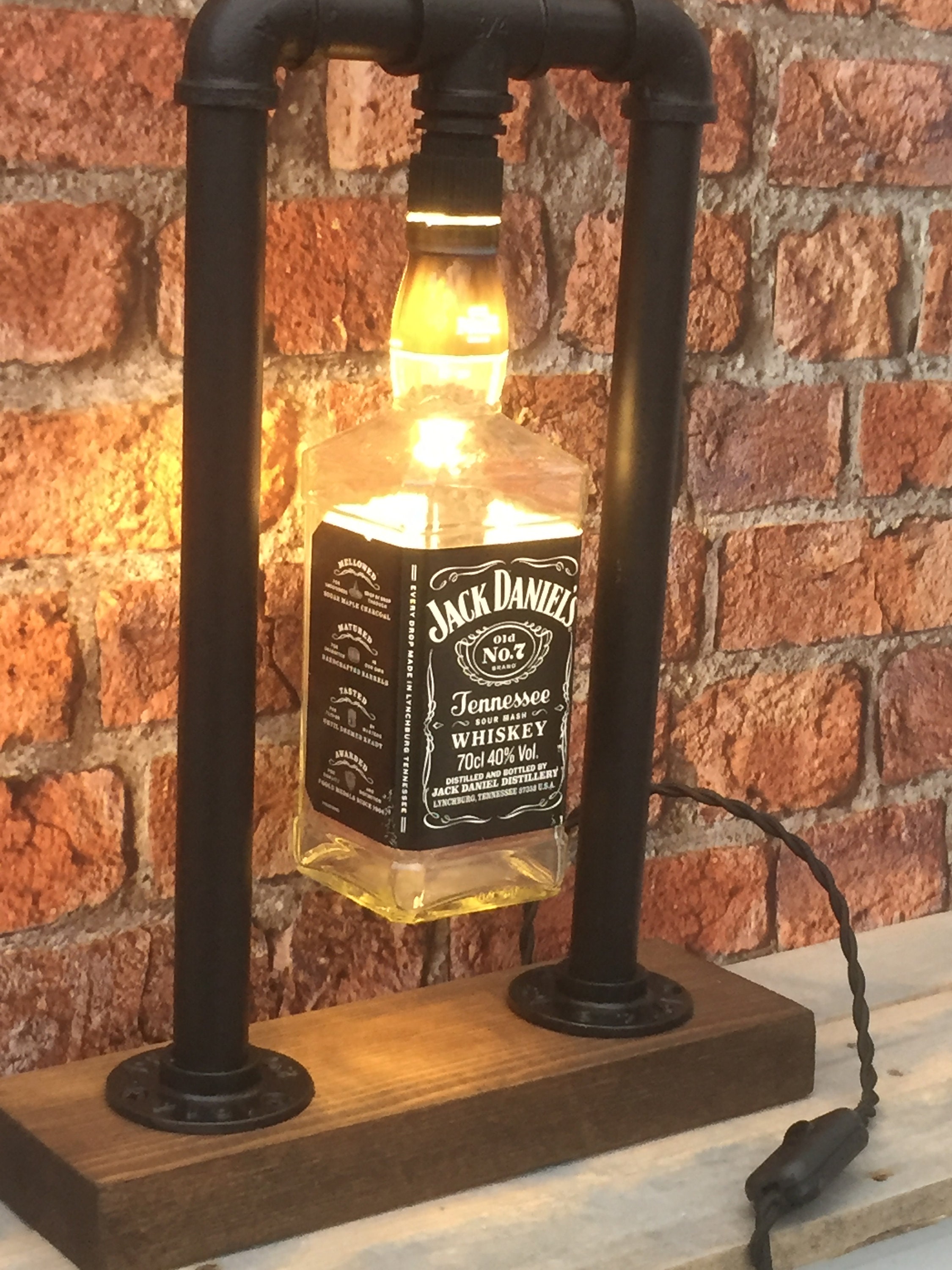 JACK DANIELS Lamp/light- Steampunk Style-braided Cord With