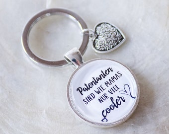 Patentants are like moms just a lot of cool keychain - gift - baptism - birthday