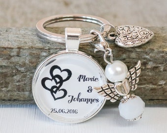 Wedding Custom Keychain Gift Wedding Couple Give Away Guest Gift Personalized