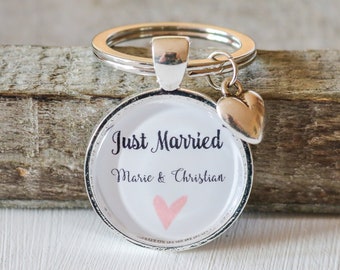 Hochzeit individueller Schlüsselanhänger Geschenk Hochzeit Ehepaar Give Away Gastgeschenk personalisiert