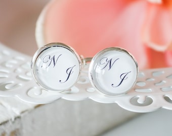 Cufflinks Initials - Gift - Newlyweds - Wedding - Husband - Bride Father