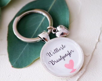 World's Best Bridesmaid Keychain Gift Wedding