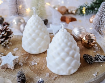 Handmade candle pine cones - decoration winter - Christmas - home decor - hygge - rapeseed wax - gift - rapeseed wax candle