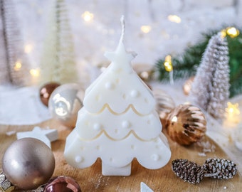 Handmade Kerze Tannenbaum - Dekoration Winter - Weihnachten - Home Decor - Hygge - Rapswachs - Geschenk - Rapswachskerze