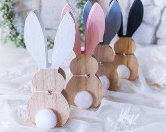 Hase aus Holz Geschenk Ostern Frühling Deko Osterhase Osterdeko