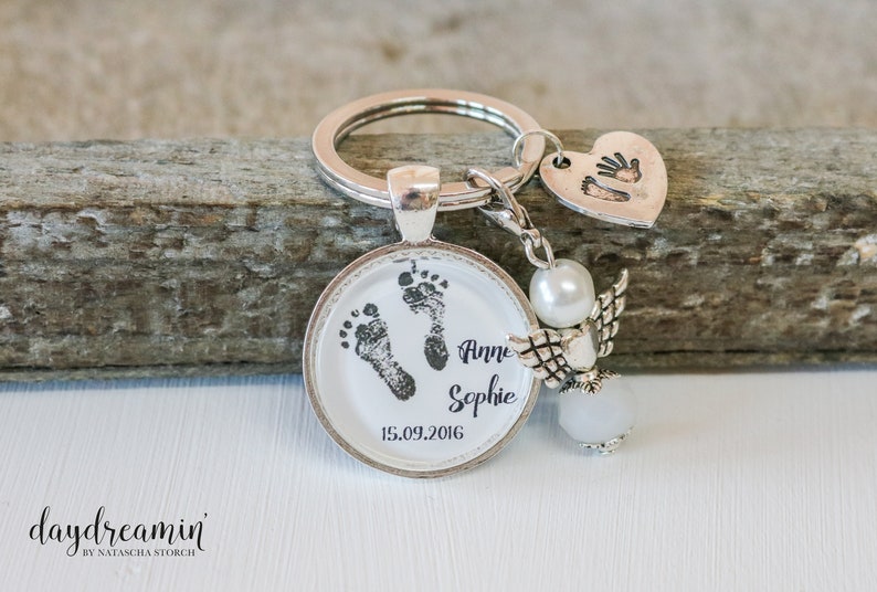 For the birth of individual keychain Gift for girlfriend for birth Mom gift Gift birth personalized image 1