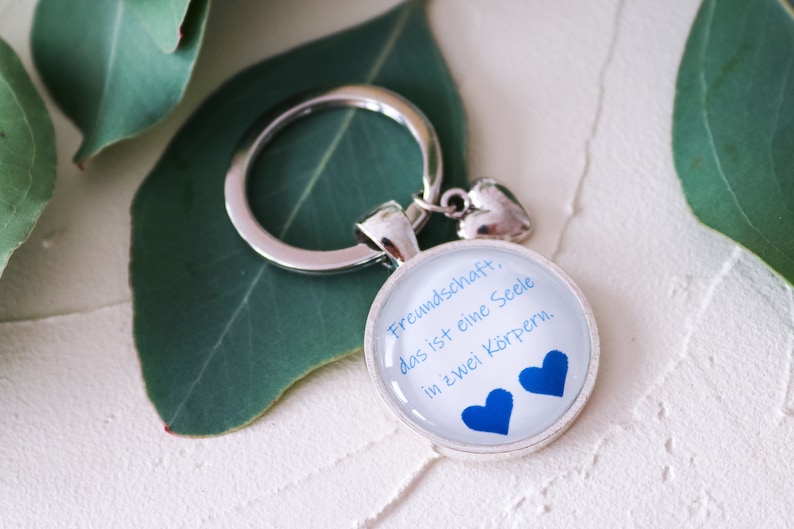 Personalisiertes Freundschaftsgeschenk – Schlüsselanhänger „Beste Freundin“ Aus Edelstahl, 3x3 Cm