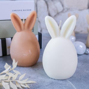 Candle Easter bunny rabbit rapeseed wax handmade - decoration spring Easter - Easter decoration Hygge - gift - Easter candle rabbit design
