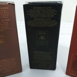 Vintage Stetson Aftershave Lot Of 3 -Original, Black, Rich Suede .5oz image 6