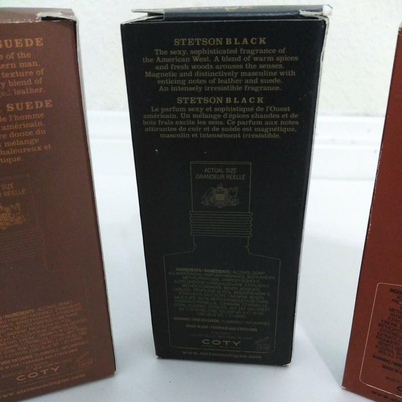 Vintage Stetson Aftershave Lot Of 3 -Original, Black, Rich Suede .5oz image 6