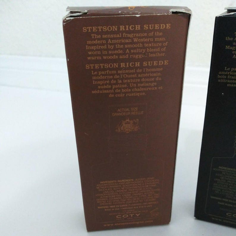 Vintage Stetson Aftershave Lot Of 3 -Original, Black, Rich Suede .5oz image 5