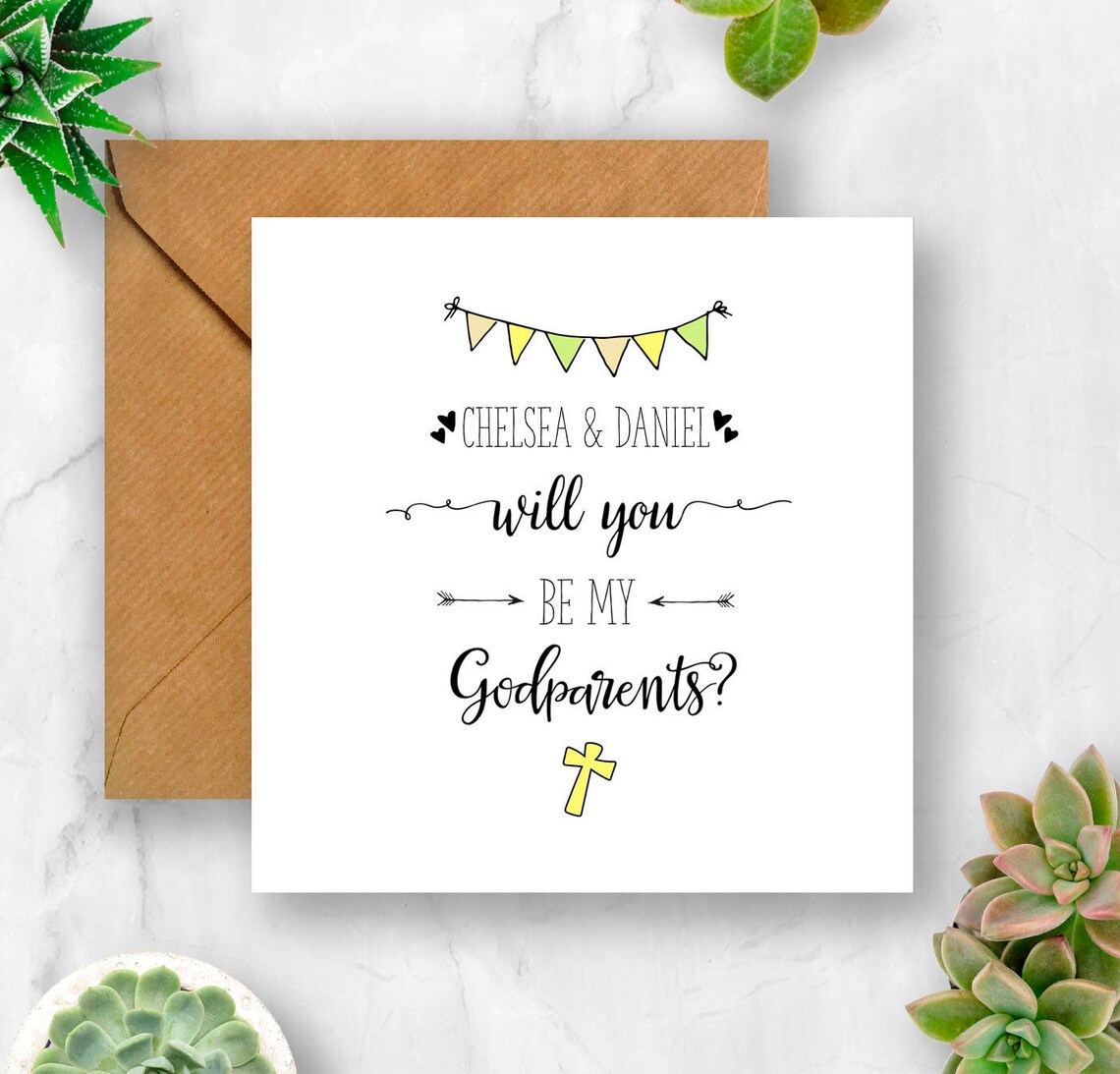 Personalised Will You Be My Godparents Card Ask Godparents Etsy UK