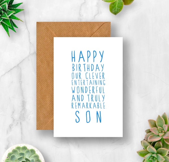 Happy Birthday For You Son Totally Wonderful Awesome Hallmark Greeting Card