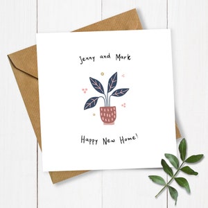 Personalised Plant Happy New Home Card, New House Card, Moving House Card, House Warming Card, 1st Home Card, Card for New Home, House Move