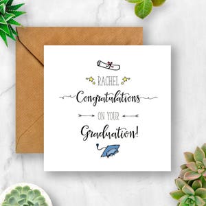 Personalised Congratulations On Your Graduation Card