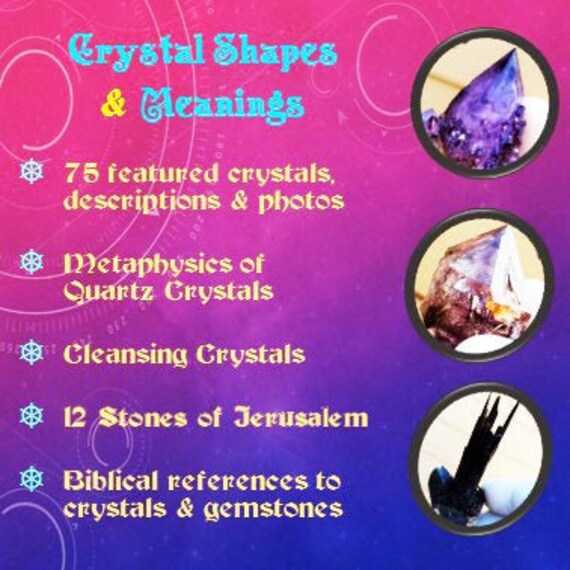 Crystal guide book gemstones Dictionary of SHAPES how to use Etsy