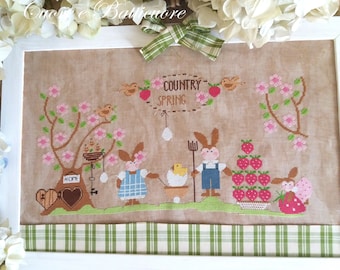 Patrón Country Spring (incluidos escritos en inglés, italiano y francés) - Formato impreso o PDF bajo pedido