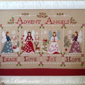 Het Advent Angels-patroon (inclusief teksten in het Engels, Italiaans en Frans) - Papier- of PDF-formaat op aanvraag