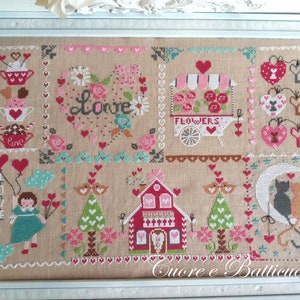 Valentijnsdag-quiltpatroon - Papier- of PDF-formaat op aanvraag