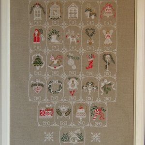 Patroon - Shabby ADVENTSKALENDER - Papier- of PDF-formaat op aanvraag