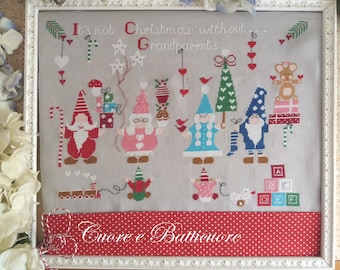 Cuadro "No es Navidad sin los abuelos (con redacción en inglés, italiano, francés y español) - Formato papel o PDF bajo pedido