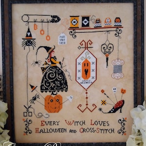 Schema Halloween en Cross-Stitch (inclusief scritta in inglese, italiano e francese)- Formato cartaceo o PDF su richiesta