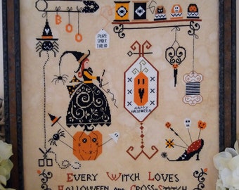 Chart Halloween and Cross-Stitch  (including English version,  Italian and French)- Paper format or PDF n demand