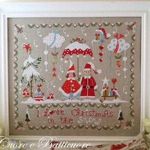 Christmas in the Snow-Schema (einschließlich Schreiben in Englisch, Italienisch, Französisch und Deutsch) - Papier oder PDF-Format auf Anfrage