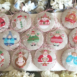 Schema "Kerstballen" (inclusief tutorials en patroon in het Engels, Italiaans en Frans) - Papier of PDF formaat op aanvraag