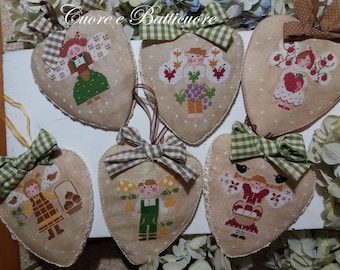 Patrón de Ángeles de Otoño (con tutorial de corazón de color rosa en inglés, italiano y francés) - Formato de bolsillo o PDF a pedido