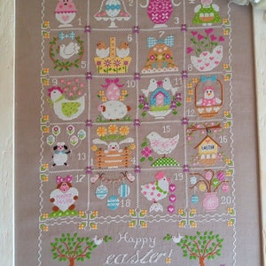 Shabby Easter Calendar scheme (inclusief geschreven in het Engels, Frans en Italiaans)- Papier of PDF formaat op aanvraag