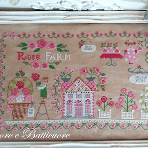 Rose Farm-schema (inclusief geschriften in het Engels, Italiaans en Frans) - Papier- of PDF-formaat op aanvraag