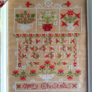 Kerstschema onder bloemen (inclusief geschreven in het Engels, Italiaans en Frans)- Papieren of PDF-formaat op aanvraag