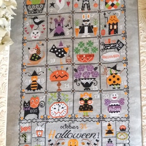 Schema Shabby Halloween Kalender (inclusief schrijven in het Engels, Frans en Italiaans) - Papierformaat of PDF op aanvraag