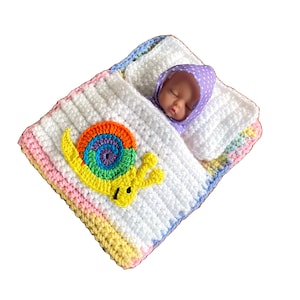 Doll bed - sleeping bag for dolls approx. 15 cm snail available immediately!!!