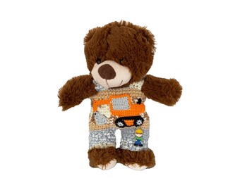 Construction trousers for teddy 30 cm with excavator bear clothing!