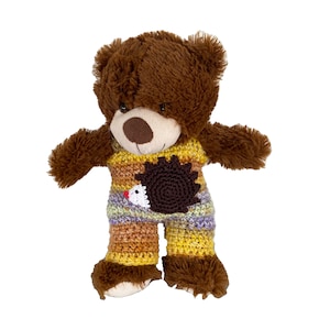 Calças de babador para ursinho 30 cm com roupinhas de ursinho ouriço grande!