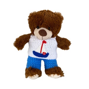 Shorts e camisa para Teddy 30 cm com roupa de urso veleiro!