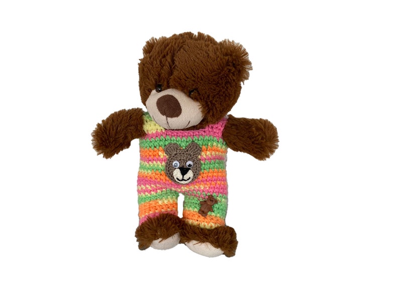 Trägerhose für Teddy 30 cm mit Teddy Bärenkleidung Bild 1